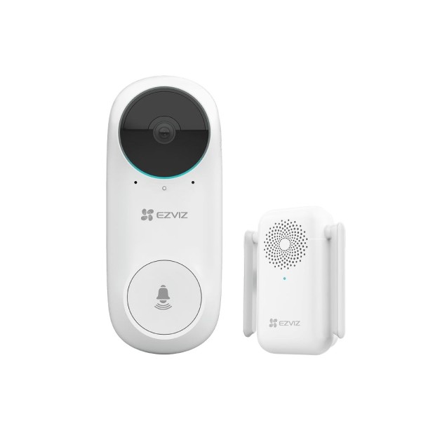 Comprar EZVIZ EZ-DB2C-KIT Videotimbre WiFi IP Ezviz - Cámara 2Mpx / Visión 160º - Audio / Timbre interior incluido - Detección P