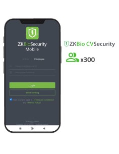 Comprar ZKTECO ZK-SOF-BIOCV-MBAPP-300EMP Licencia APP de ZKBio CVSecurity - Capacidad 300 usuarios - Apertura con códigos QR din