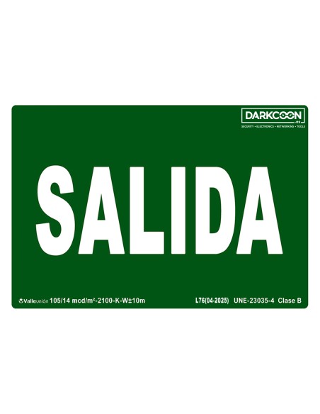 Comprar VALLEUNION E-310 Señal Salida fotoluminiscente, homologada Clase B.