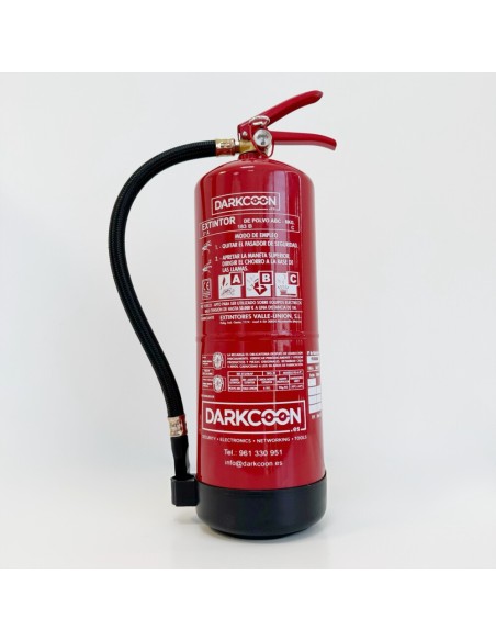 Comprar VALLEUNION VU-6-PP Extintor polvo ABC 6Kg eficacia 27A183BC con soporte y base plástico. Certificado, homologado y marca