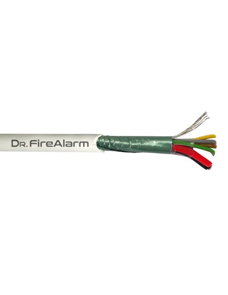 Comprar DRFIREALARM ALARM04+2-LSZH Rollo 100m de cable manguera blanco flexible 4+2 hilos apantallado LSZH (4x0,22+2x0,7) CPR AL