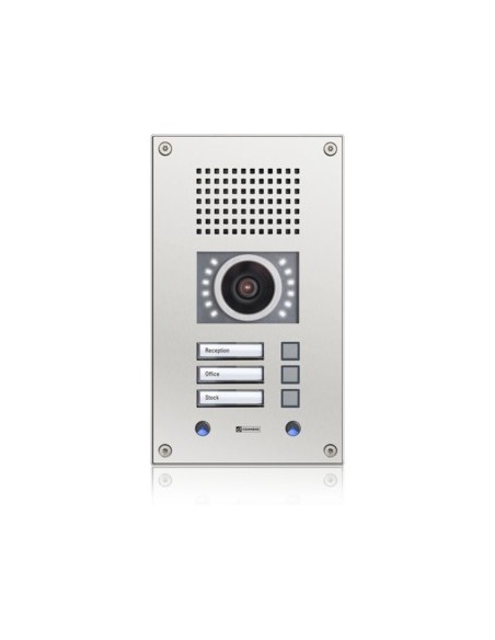 Commend-1362305-C-WS303VCM-(C-WS303VCM) COMMEND VANDAL RESISTANT WALLMOUNT STATION WITH THREE CALL BUTTONS AND INTEGRATED CAMERA