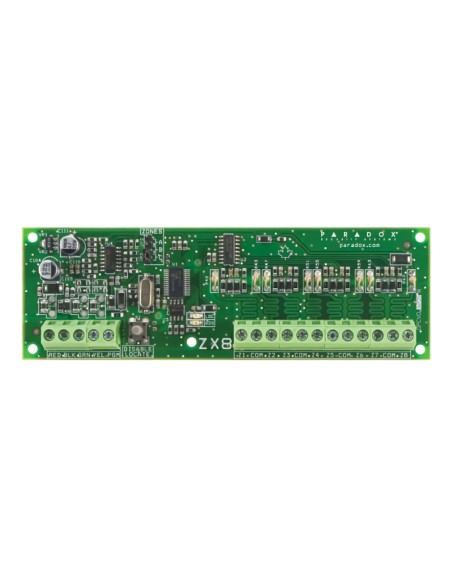 PARADOX-ZX8-Módulo Expansor de 8 Zonas + 1 Salida PGM. Grado 3