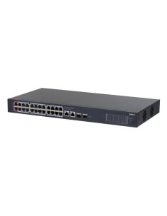 Dahua-CS4228-24GT-375-Switch PoE 24 puertos Gigabit + 2 Uplink Gigabit RJ45 + 2SFP Gigabit 375W Gestionable en Cloud Layer2