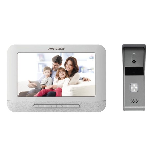 HIKVISION INTERCOM-HIK-INTERCOM-24-DS-KIS203T-Kit Videoportero Analógico 4 hilos TFT 7" 800 × 480 / Frente Calle exterior Cámara