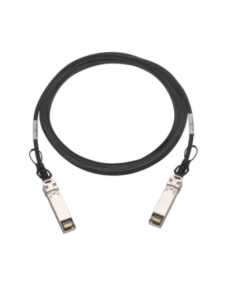 QNAP-1342186-CAB-DAC50M-SFPP-QNAP CAB-DAC50M-SFPP cable de fibra optica 5 m SFP+ Negro