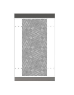 HIKVISION ACCESS CONTROL HIK-ACC-206 DS-K3B601-BASE650-S Base para tornos ancho carril 650mm