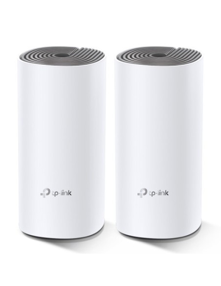 TP-LINK 1018333 DECO E4(2-PACK) TP-LINK Deco E4 2-pack router inalámbrico Doble banda (2,4 GHz / 5 GHz) Ethernet rápido Blanco